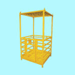 crane_mounted_man_riding_basket_access_cage
