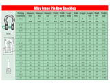 Shackles - Green Pin Standard Alloy Bow Shackles Screw Pin fast shipping - Lifting Slings
