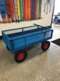 HEAVY DUTY 1000kg Site Trolley/Cart/ Truck 4 WHEEL BOGIE With Drop Down Sides - SOLID WHEELS fast shipping - Lifting Slings