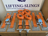 4x Orange Car Trailer Transporter Recovery Straps Truck Heavy Duty Alloy Wheel fast shipping - Lifting Slings