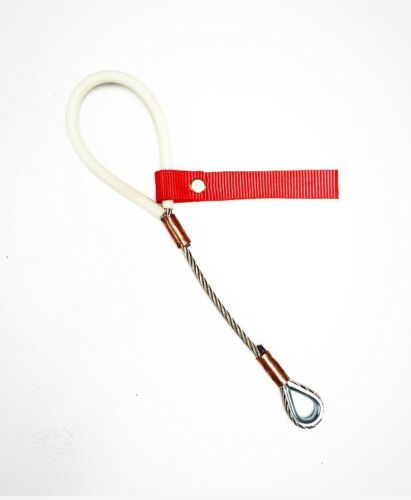 Set Of 4 Heavy Duty Wire Tow Eye Straps / Loops - MSA Approved For Motorsport & Rally