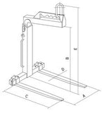 Yale / Camlok - TKG-VH Manual Balance Crane Forks - 1000kg to 5000kg fast shipping - Lifting Slings
