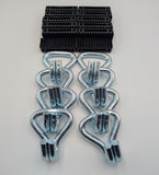 4x 5t purple with reflective lines over tyre car trailer transporter tie down heavy duty ratchet straps.