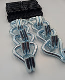 4x 5t purple with reflective lines over tyre car trailer transporter tie down heavy duty ratchet straps.