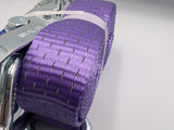 4x 5t purple with reflective strips soft link car trailer transporter tie down heavy duty ratchet straps.