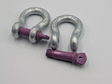 2 x SWL 3.25 Tons Galvanised Tested Alloy Lifting Bow Shackles - Economy