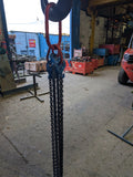 Grade 10 Lifting Chain Sling 8mm 4 Leg 3m Self Locking Hook With Grabs *Ex Hire*