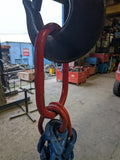 Grade 10 Lifting Chain Sling 8mm 4 Leg 3m Self Locking Hook With Grabs *Ex Hire*