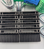 4x 5t Green With Reflective Lines Over Tyre Car Trailer Transporter Tie Down Heavy Duty Ratchet Straps