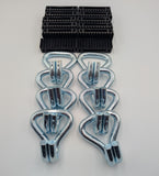 4x 5t Green With Reflective Lines Over Tyre Car Trailer Transporter Tie Down Heavy Duty Ratchet Straps