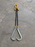 J Hook Brother Chain V-Assembly Winch Tow Recovery Assistance Off Road 1 Metre