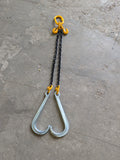 J Hook Brother Chain V-Assembly Winch Tow Recovery Assistance Off Road 1 Metre