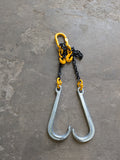 J Hook Brother Chain V-Assembly Winch Tow Recovery Assistance Off Road 1 Metre