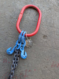 Grade 10 Lifting Chain Sling 8mm 2 Leg 2m Self Locking Hook With Grabs *Ex Hire*