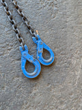 Grade 10 Lifting Chain Sling 8mm 2 Leg 2m Self Locking Hook With Grabs *Ex Hire*