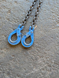 Grade 10 Lifting Chain Sling 8mm 2 Leg 2m Self Locking Hook With Grabs *Ex Hire*