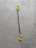 Grade 80 Lifting Snatch Chain Sling 7mm Single Leg 1m Sling Hook *Ex Hire*