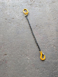 Grade 80 Lifting Snatch Chain Sling 7mm Single Leg 1m Sling Hook *Ex Hire*
