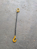 Grade 80 Lifting Snatch Chain Sling 7mm Single Leg 1m Sling Hook *Ex Hire*