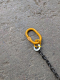 Grade 80 Lifting Snatch Chain Sling 7mm Single Leg 1m Sling Hook *Ex Hire*