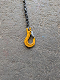 Grade 80 Lifting Snatch Chain Sling 7mm Single Leg 1m Sling Hook *Ex Hire*