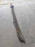 Grade 10 Lifting Chain Sling 8mm 4 Leg 5m Self Locking Hook With Grabs *Ex Hire*