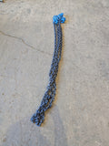 Grade 10 Lifting Chain Sling 10mm 2 Leg 4m Self Locking Hook With Grabs *Ex Hire*