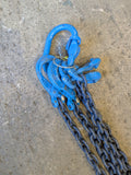 Grade 10 Lifting Chain Sling 10mm 2 Leg 4m Self Locking Hook With Grabs *Ex Hire*