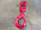 duke 10mm swivel self locking hook with safety catch and connector ex hire.