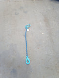 grade 10 lifting chain sling 8mm single leg 1m self locking hook ex hire.