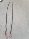 grade 80 collar chain 10mm 3m with clevis reeving links ex hire.