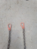 grade 80 collar chain 10mm 3m with clevis reeving links ex hire.
