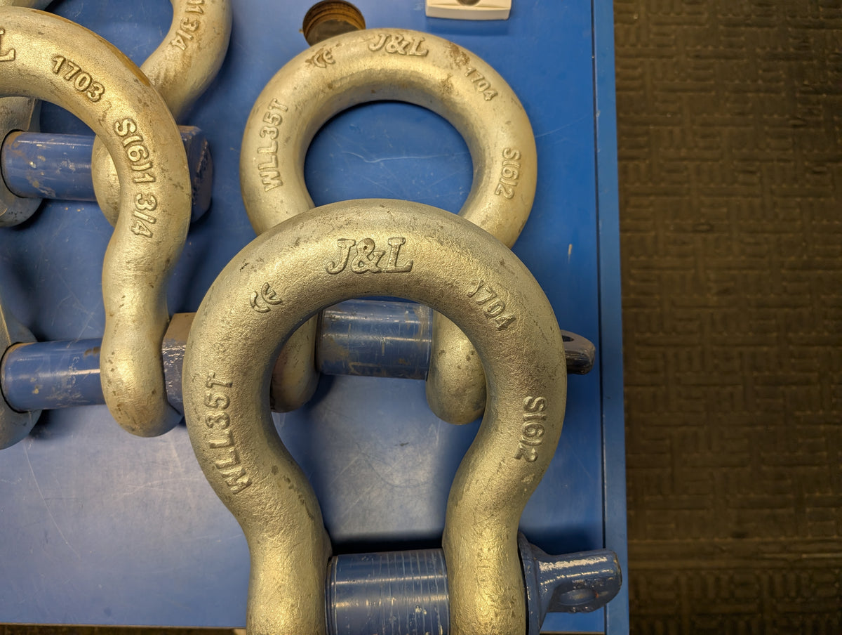 J&L Lifting Shackles 2x 35t Bow Shackles 4x 25t Safety Shackles ...