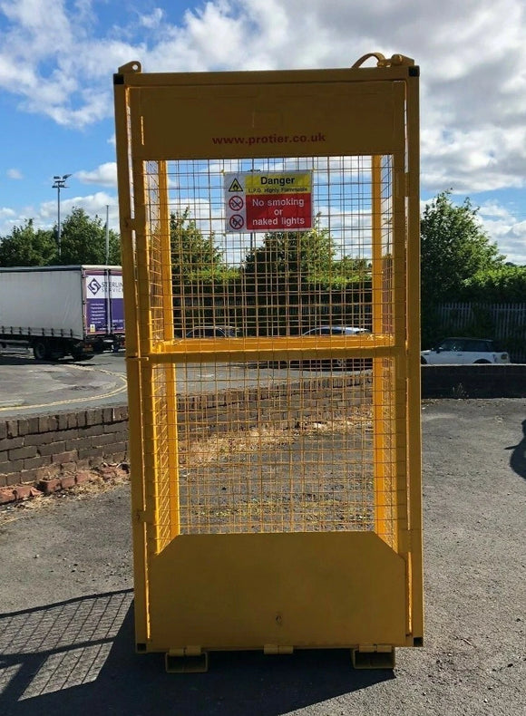 Mobile Crane and Fork Mounted Gas Bottle Lifting Cage