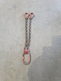 Grade 80 Lifting Chain Sling 10mm 2 Leg 0.9m With Sling Hooks *Ex Hire*