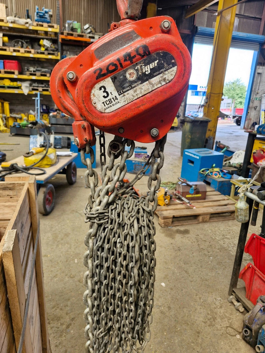 Tiger Chain Block And Tackle Manual Chain Hoist 3t *Ex Hire* – Lifting ...