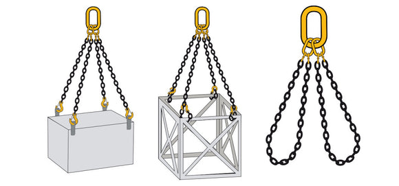 Three Leg Chain Slings Grade 80 - EN 818-4 fast shipping - Lifting Slings