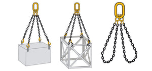 Four Leg Chain Slings Grade 80 - EN 818-4 - 4 Leg Chainsling fast shipping - Lifting Slings