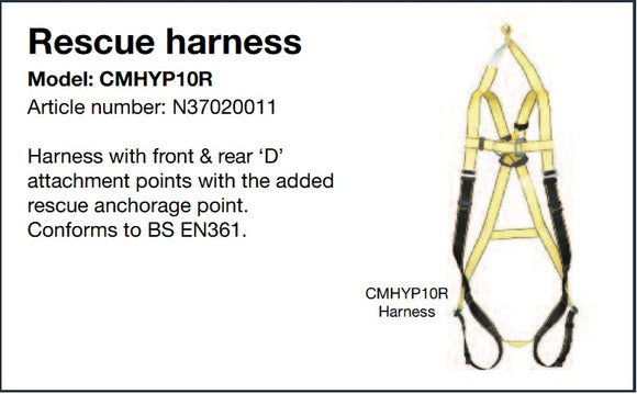 Yale CMHYP10R Height Safety Rescue Harness fast shipping - Lifting Slings