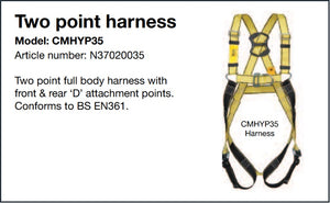 Yale CMHYP35 Height Safety Two Point Harness fast shipping - Lifting Slings