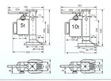 Hydraulic 360 Rotational Toe Jack 5000kg - 10,000kg fast shipping - Lifting Slings