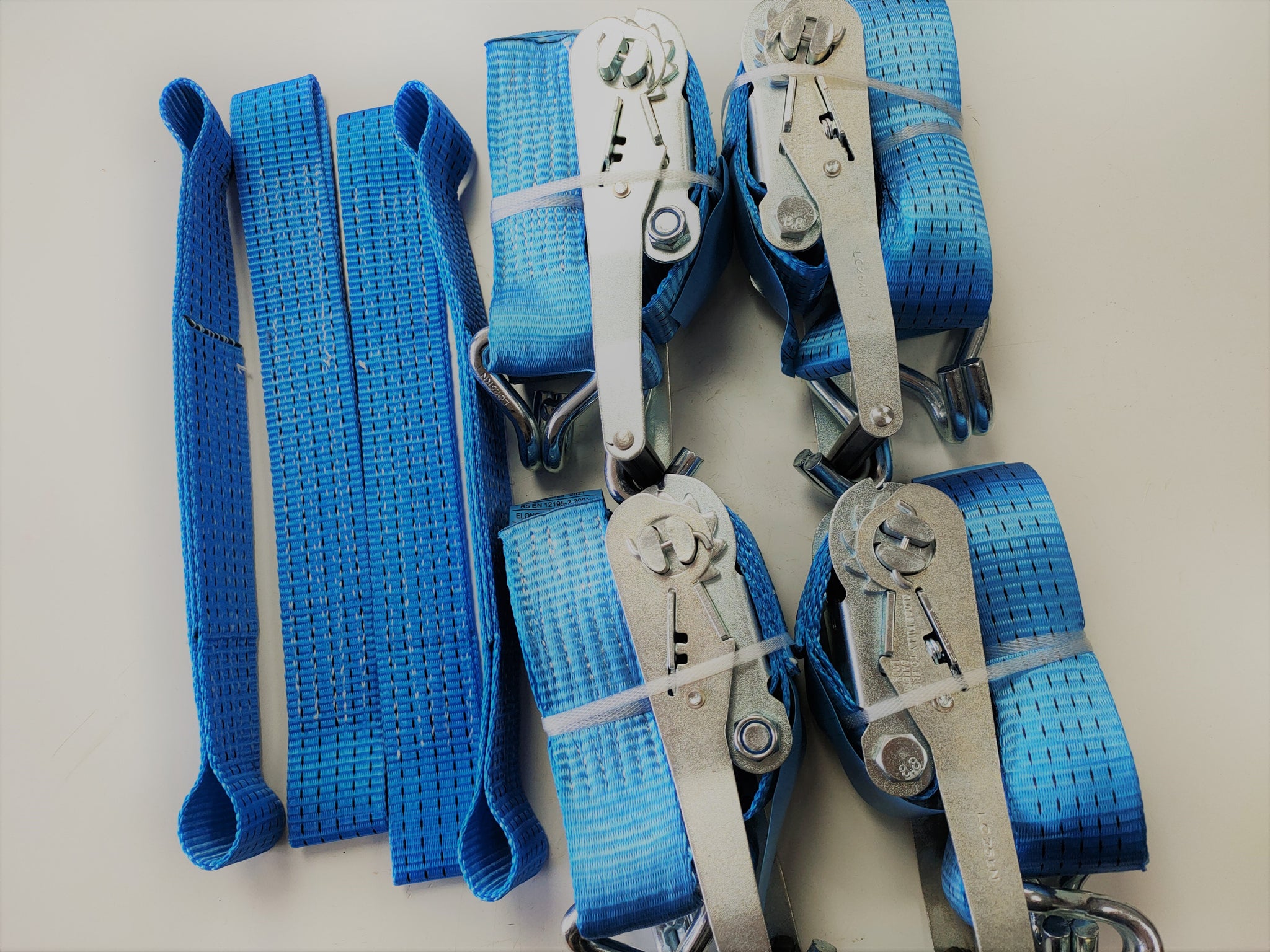 Strap Rack Roof Rack Tie Downs Rhino Rack Recovery Track Straps - Blue Polyester ...