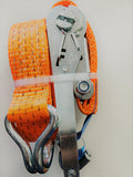 Pack Of One 5t (5000kg) Heavy Duty Orange Ratchet Strap 5m