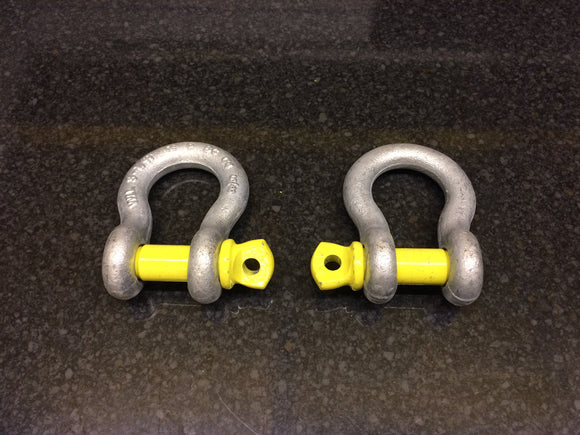 2 x SWL 3.25 Tons Galvanised Tested Alloy Lifting Bow Shackles - Economy fast shipping - Lifting Slings