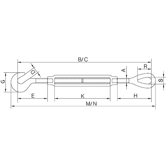 xona_XNTBHE_turnbuckle_forged_hook_eye_c_w_lock_nut_image_1