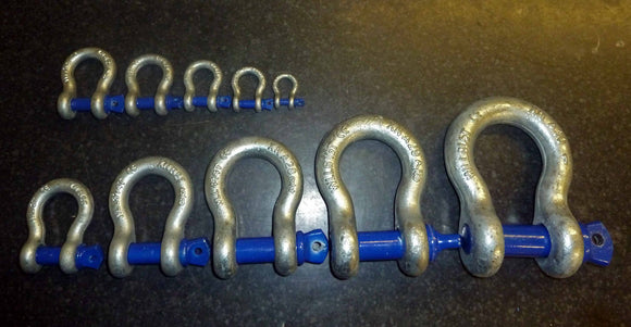 Shackles - US Fed Spec Alloy Steel Bow Lifting Shackles - Screw Pin (Economy) fast shipping - Lifting Slings
