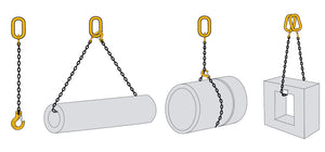 Single Leg Lifting Chain Slings Grade 80 - Snatch chains EN 818-4 fast shipping - Lifting Slings
