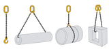 Single Leg Lifting Chain Slings Grade 80 - Snatch chains EN 818-4 fast shipping - Lifting Slings