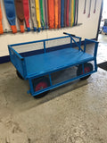 HEAVY DUTY 1000kg Site Trolley/Cart/ Truck 4 WHEEL BOGIE With Drop Down Sides - SOLID WHEELS fast shipping - Lifting Slings