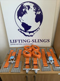4x Orange Car Trailer Transporter Recovery Straps Truck Heavy Duty Alloy Wheel fast shipping - Lifting Slings